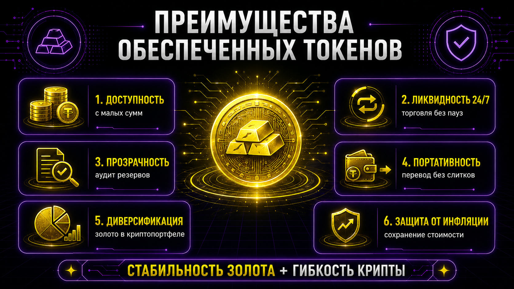 преимущества токенов которые обеспечены золотом