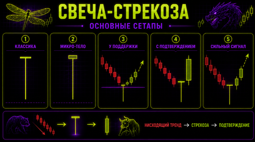 сетапы свеча стрекоза доджи