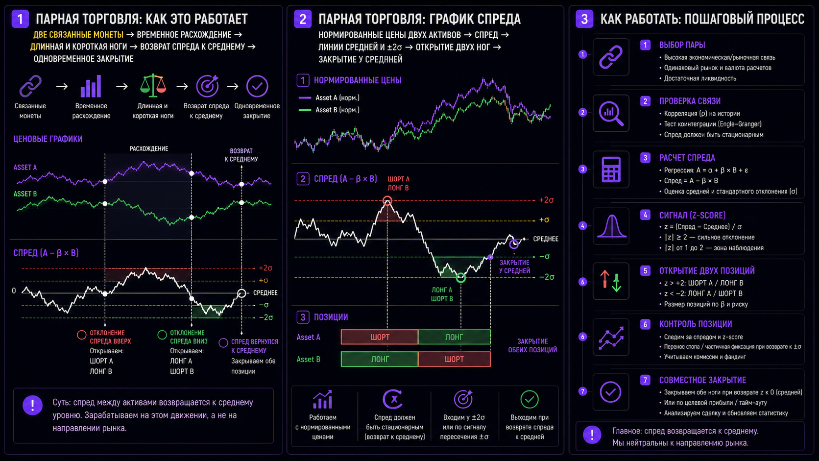 практический алгоритм парного трейдинга криптовалют