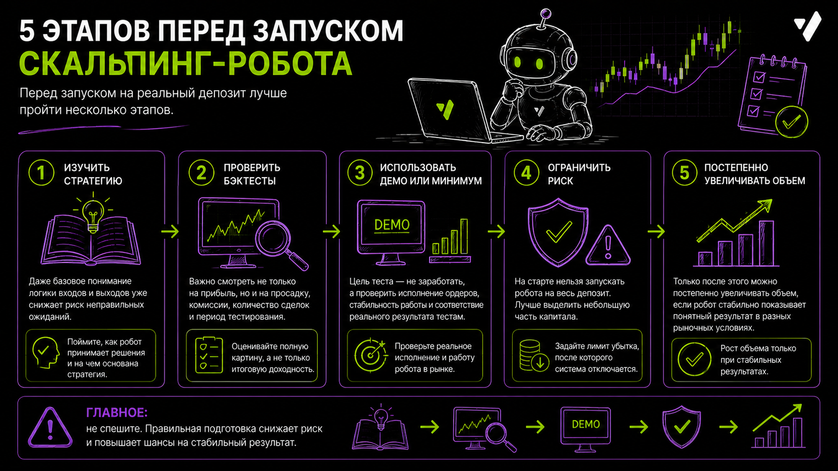 как безопасно тестировать торгового робота