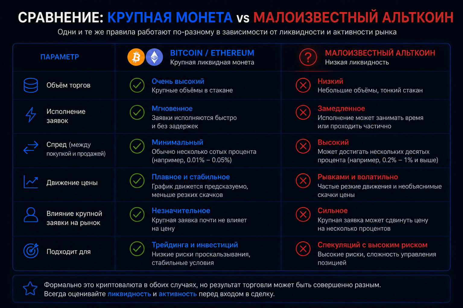 пример выбора монеты для скальпинга