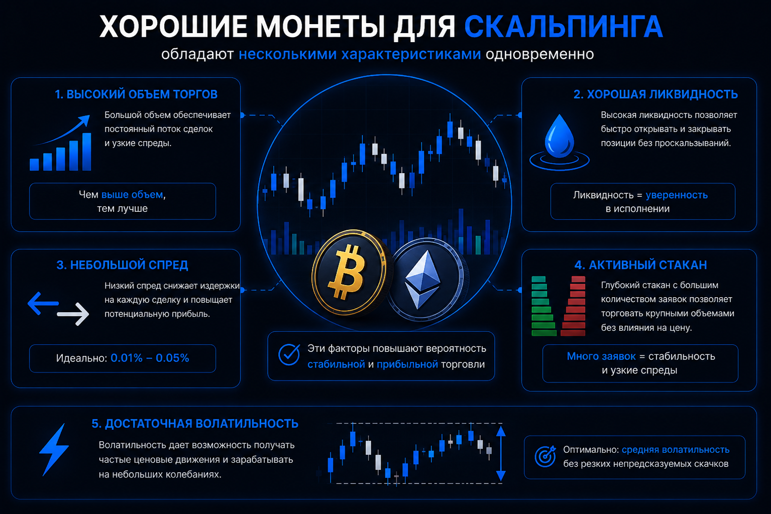 характеристики монет для скальпинга