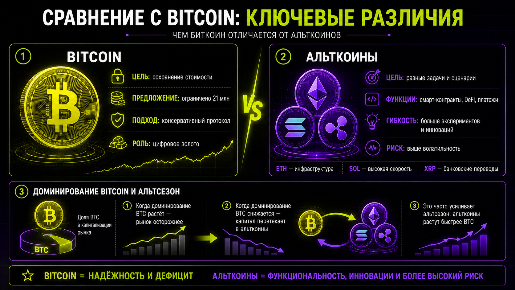 разница биткоина и альткоинов