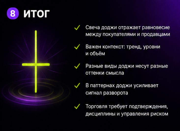 Краткая памятка по применению свечи доджи в трейдинге