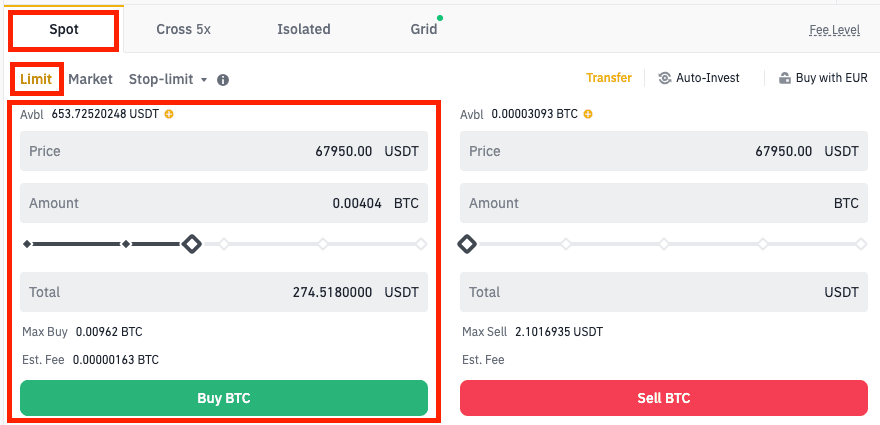 Лимитный ордер: ставка на точность и контроль — скриншот терминала